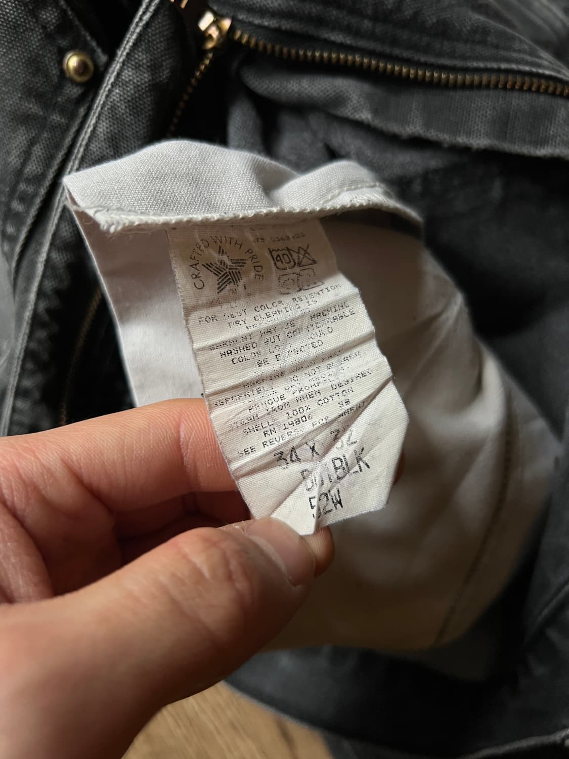 [34]90's 칼하트 USA 유니온메이드 하드 페이딩 더블니 워크팬츠 상품이미지8