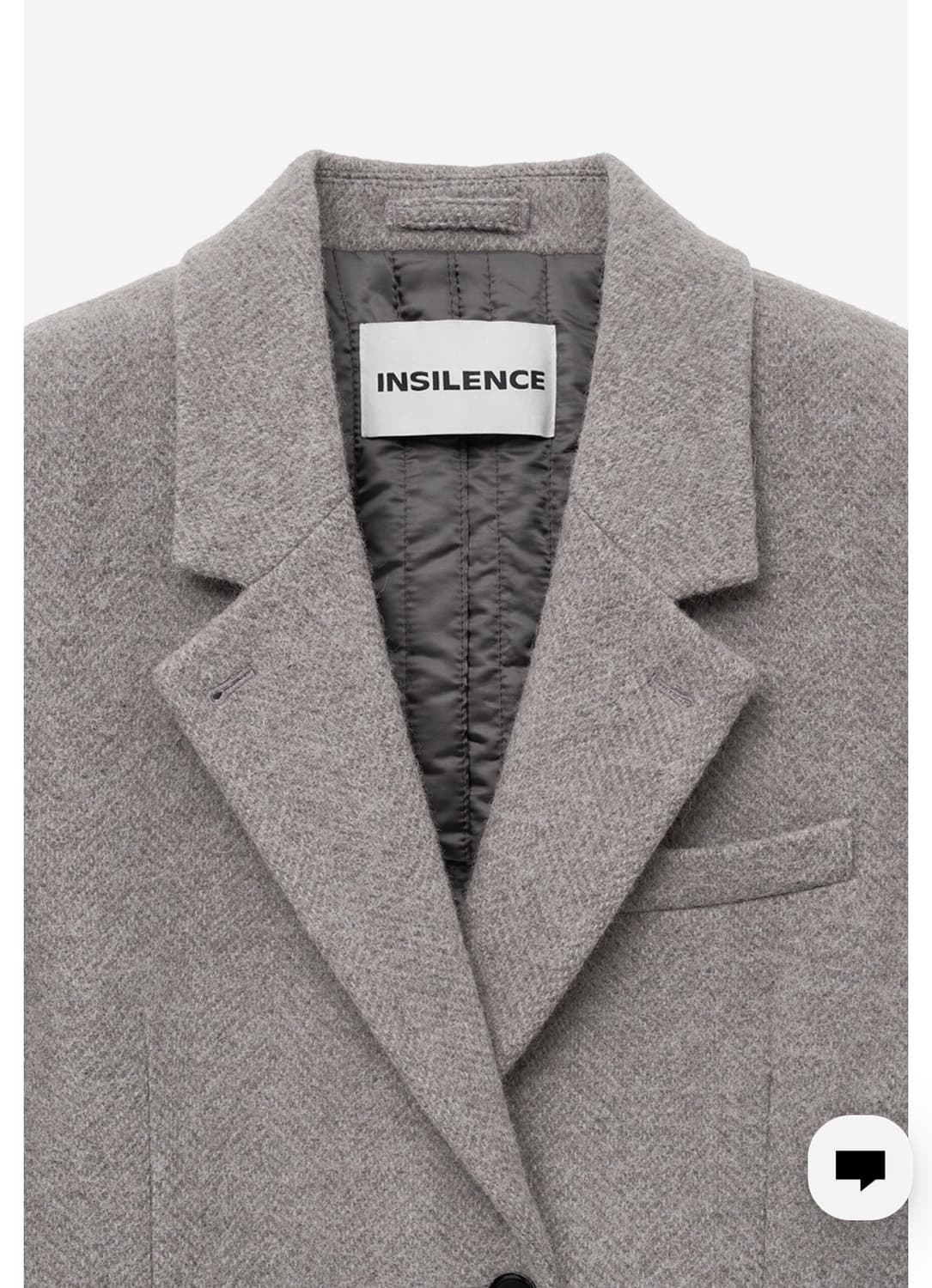 인사일런스 우먼 윈터 오버사이즈드 하프 자켓 그레이베이지 상품이미지3