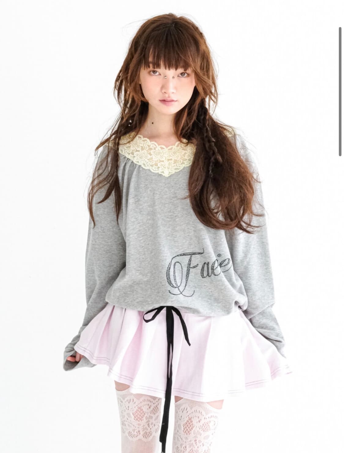 샵페어리 lace V neck pleats dress (pink) 원피스 상품이미지1