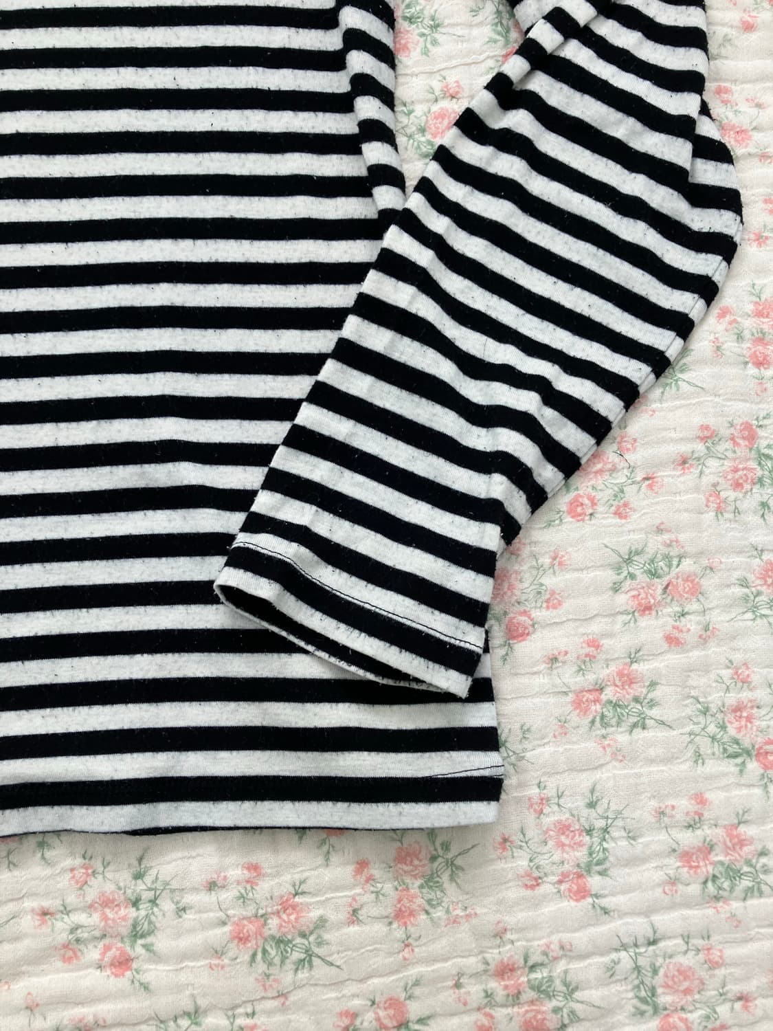 빈티지 블랙 스트라이프 펑키 긴팔 1117 모리걸 y2k 스트릿 갸루 펑 상품이미지6