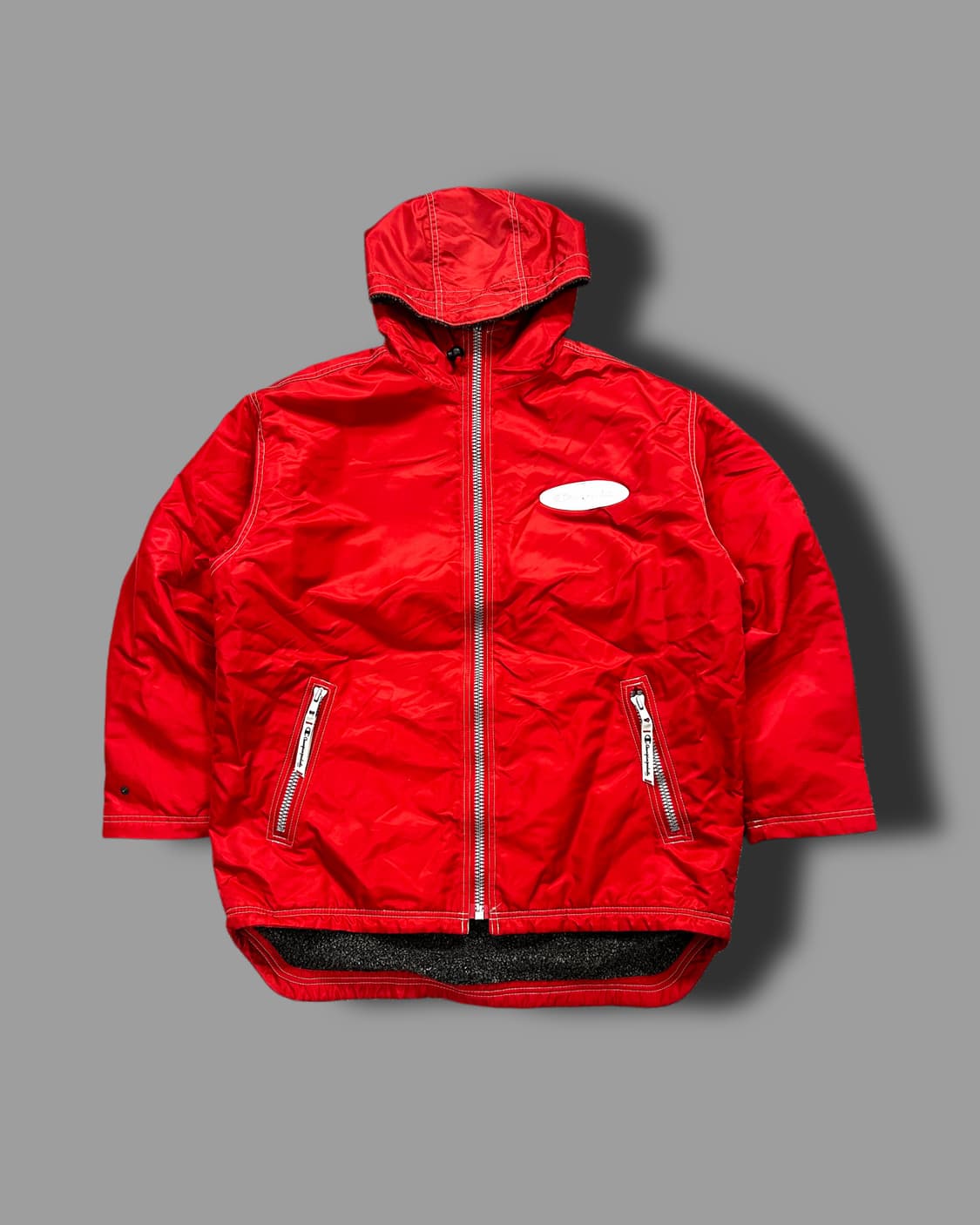 챔피온 90s 레드 실버 로고 점퍼 M 상품이미지4