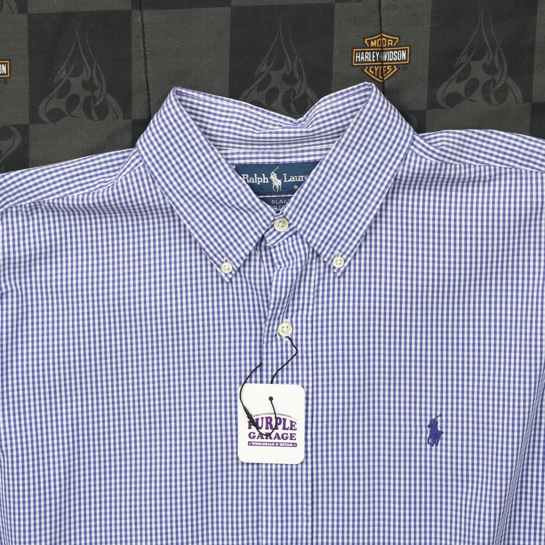 폴로 깅엄 체크 셔츠 2XL B78 상품이미지2