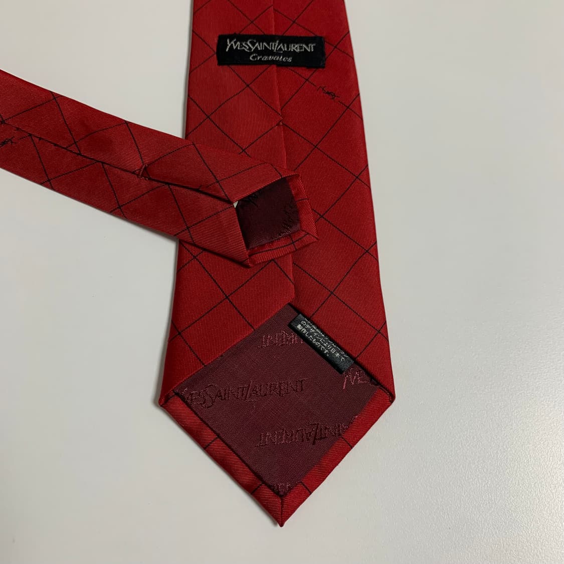 입생로랑(YSL) 모노그램 로고플레이 명품 실크넥타이 A+등급 상품이미지6