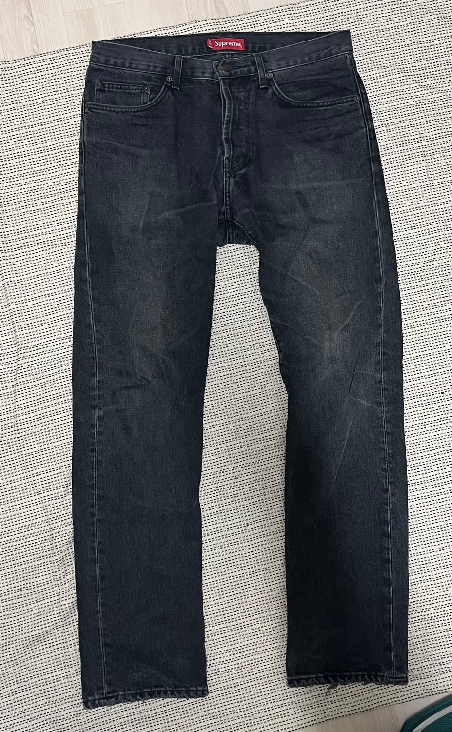 슈프림 슬림 데님진 블랙 흑청 32 usa 상품이미지7