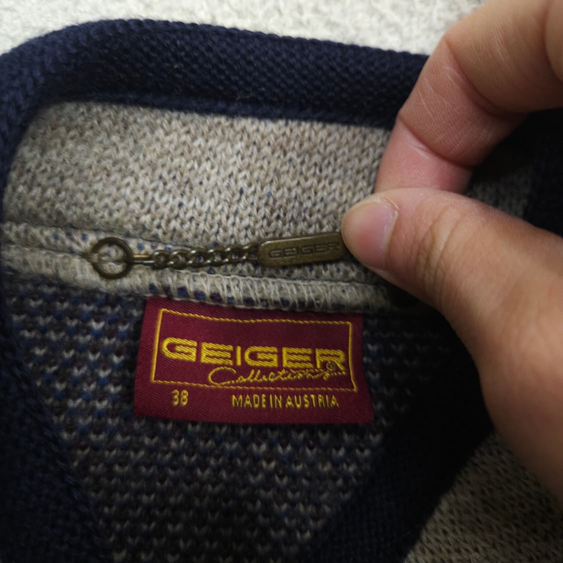 Made in Austria Geiger 플라워 패턴 울 가디건 38 상품이미지6