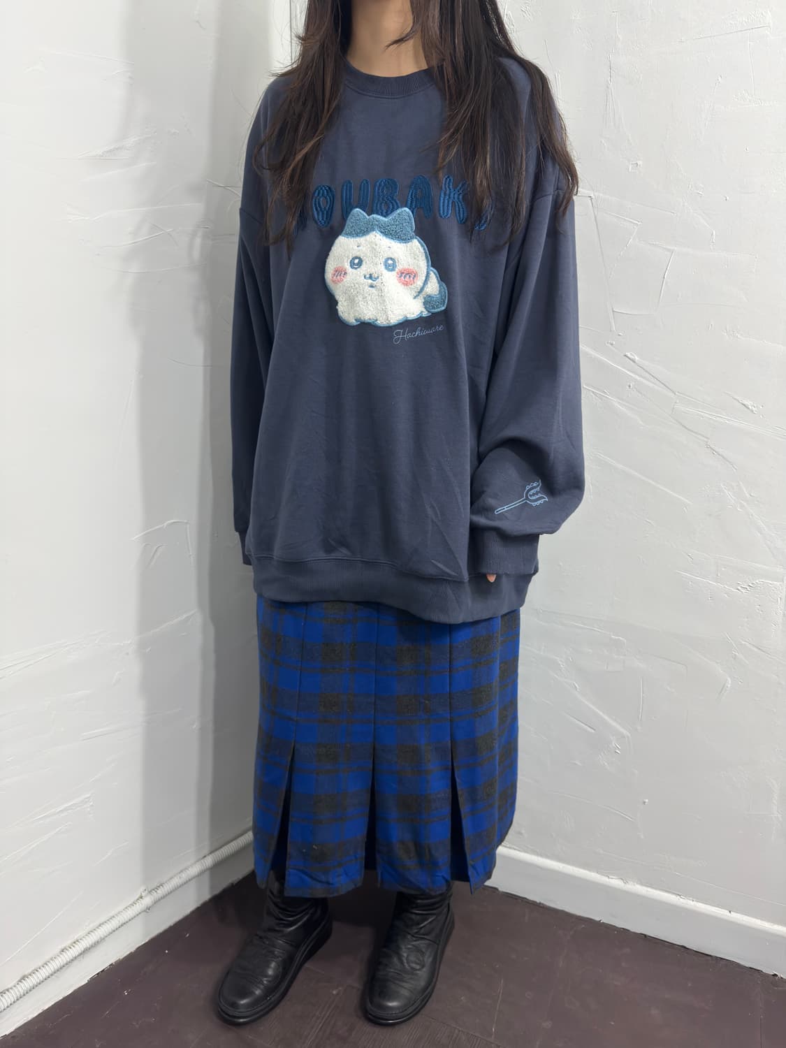 fitme sport check pleats wool skirt 상품이미지3