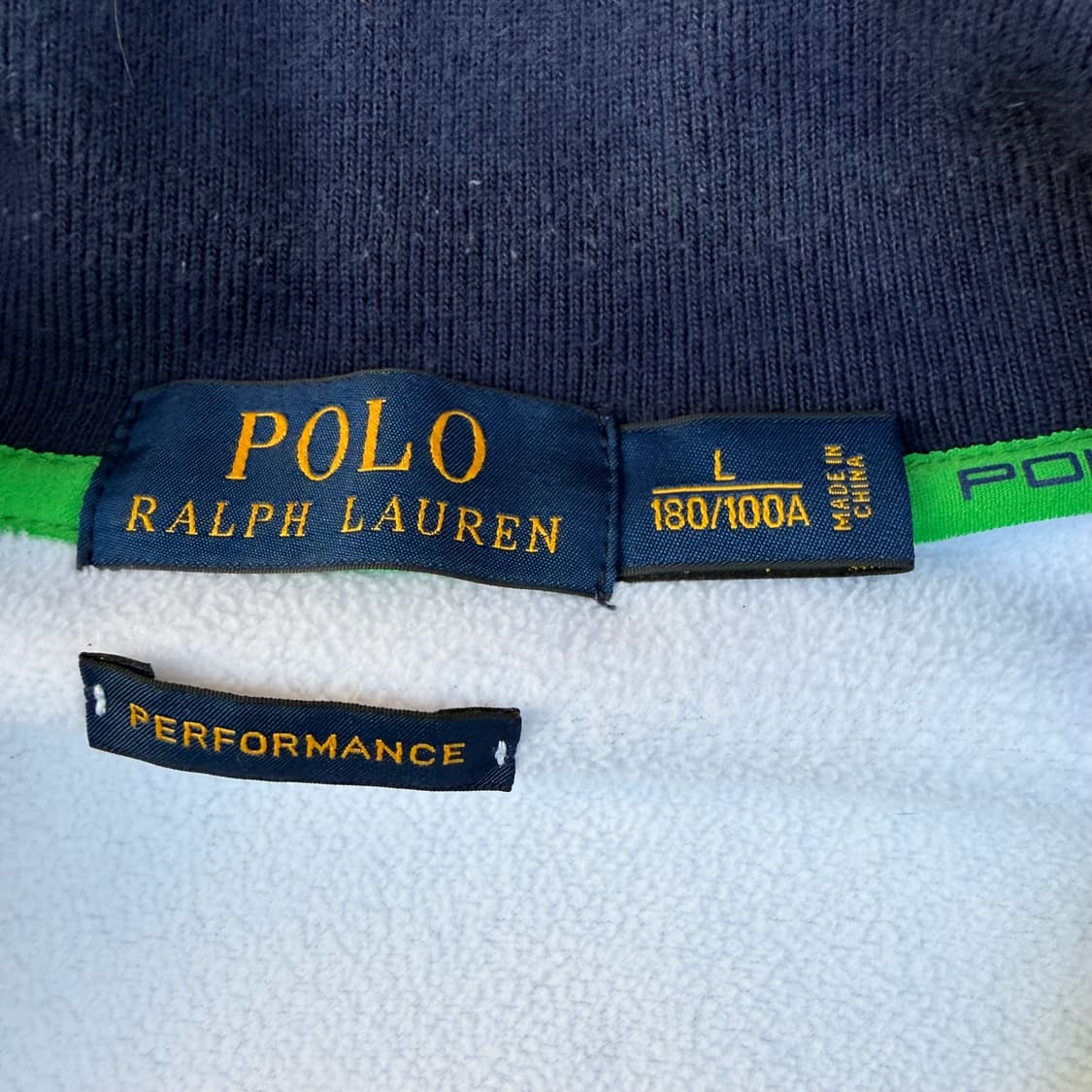 극희귀 폴로 빅포니 이탈리아 화이트 집업 져지 L 상품이미지8