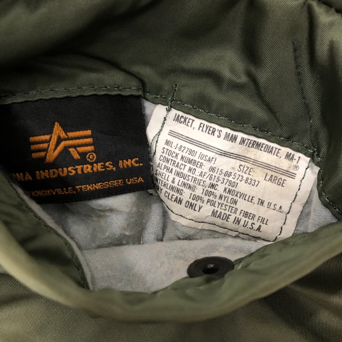 알파인더스트리 ma-1 마원 미국 usa 빈티지 항공 자켓 점퍼 L 상품이미지5