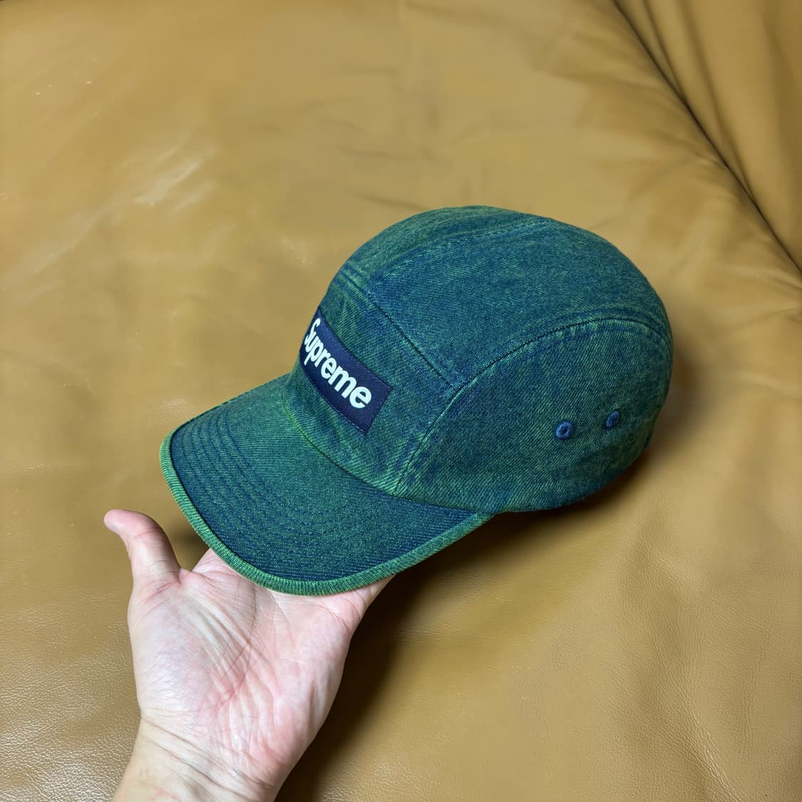 Supreme 슈프림 23ss 오버다이드 데님 그린 캠프캡 모자 상품이미지4