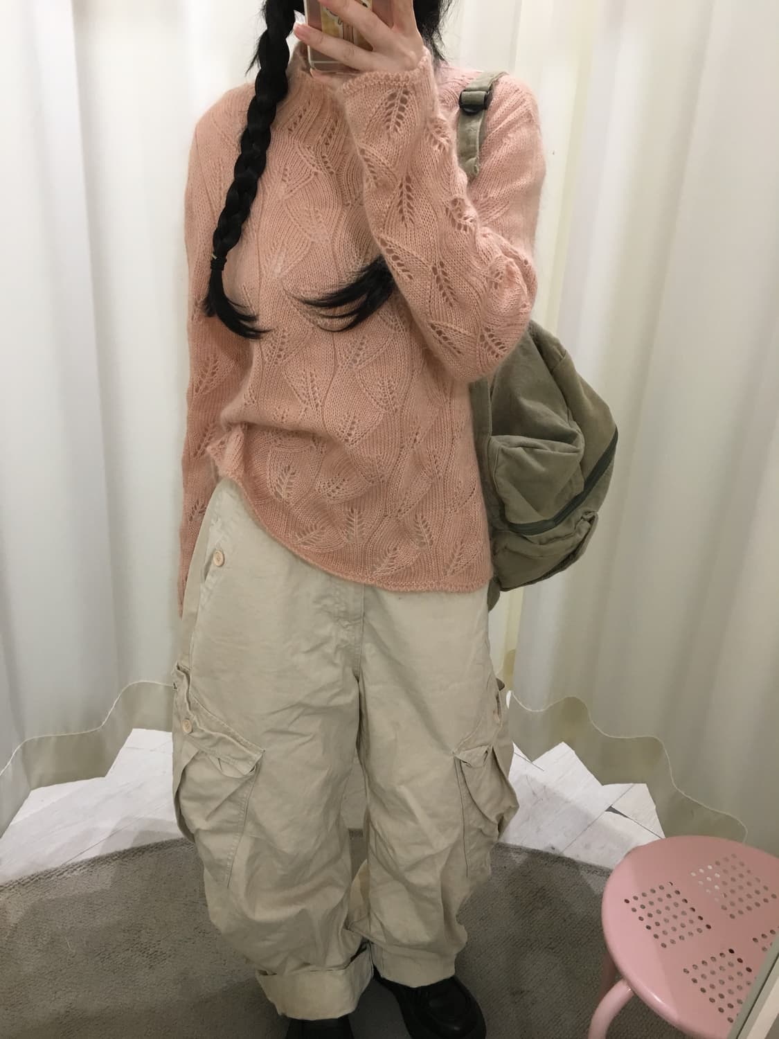 Peach Veil Sweater 상품이미지1