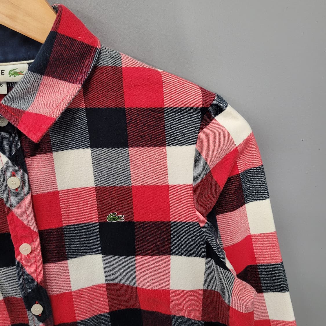Lacoste 라코스테 체크 셔츠 레드 상품이미지3