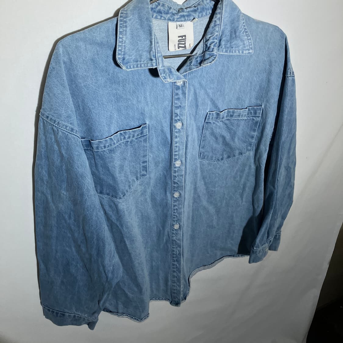 M)FUZZYKON 오버핏 데님셔츠 상품이미지1