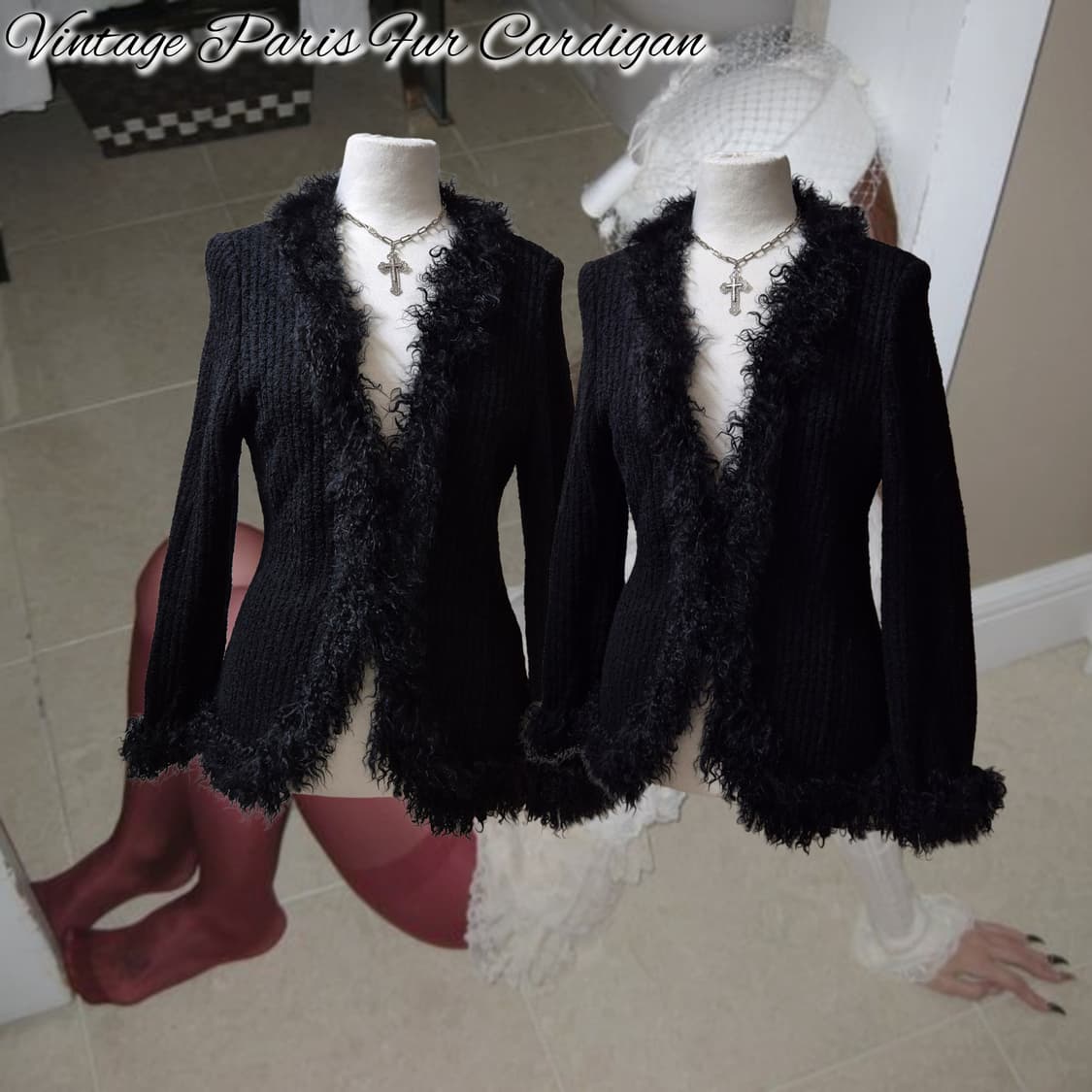 Vintage Paris Fur Cardigan 상품이미지1