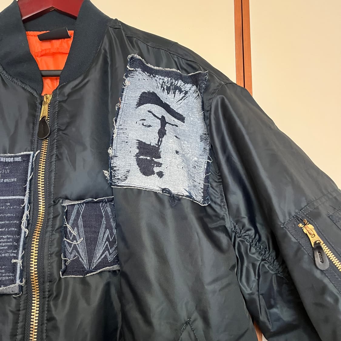 stuart trevor 올세인츠 빈티지 패치워크 봄버자켓 상품이미지5