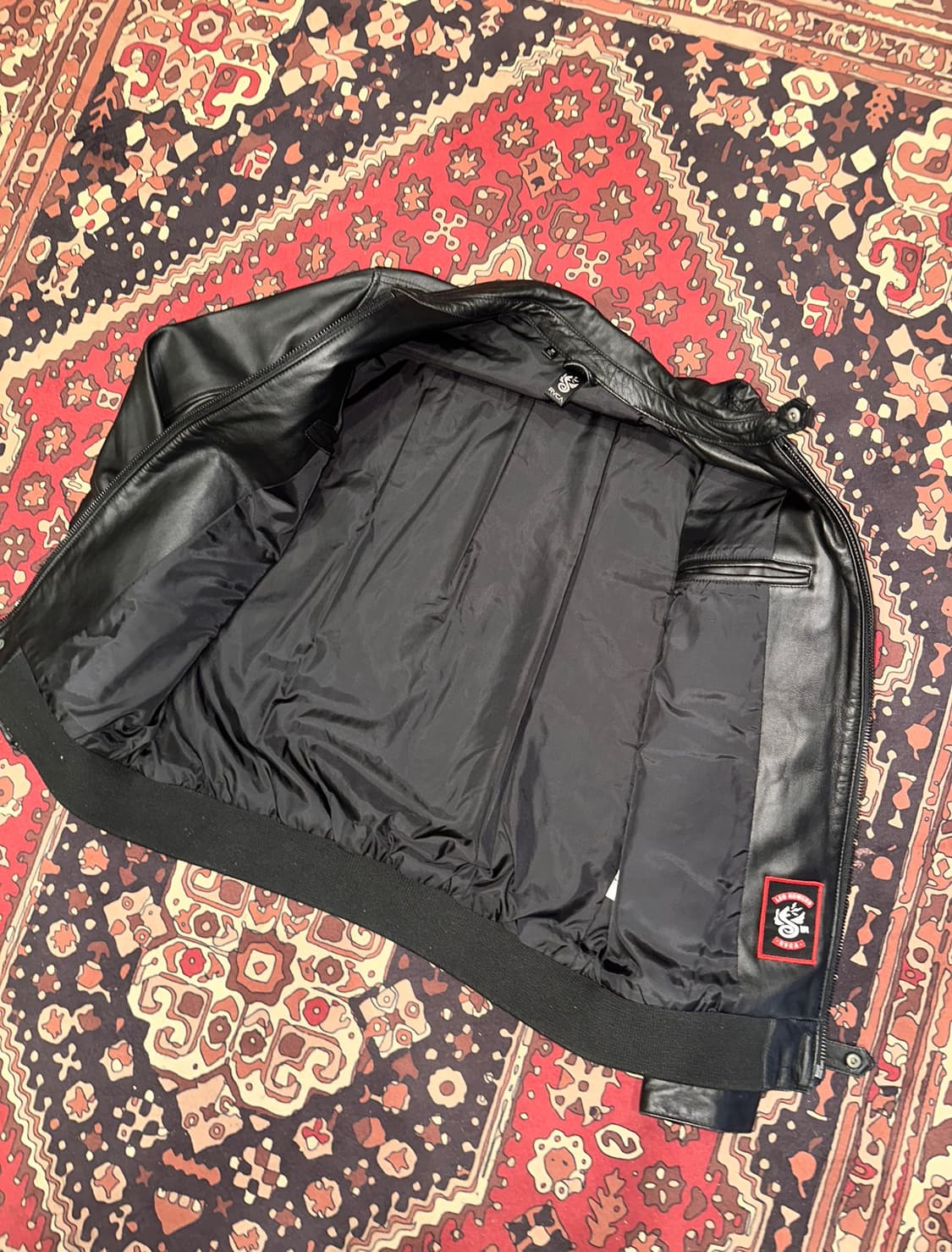 ( M-L ) 가죽자켓 레더자켓 바이커자켓 빈티지가죽 레이싱자켓 상품이미지3