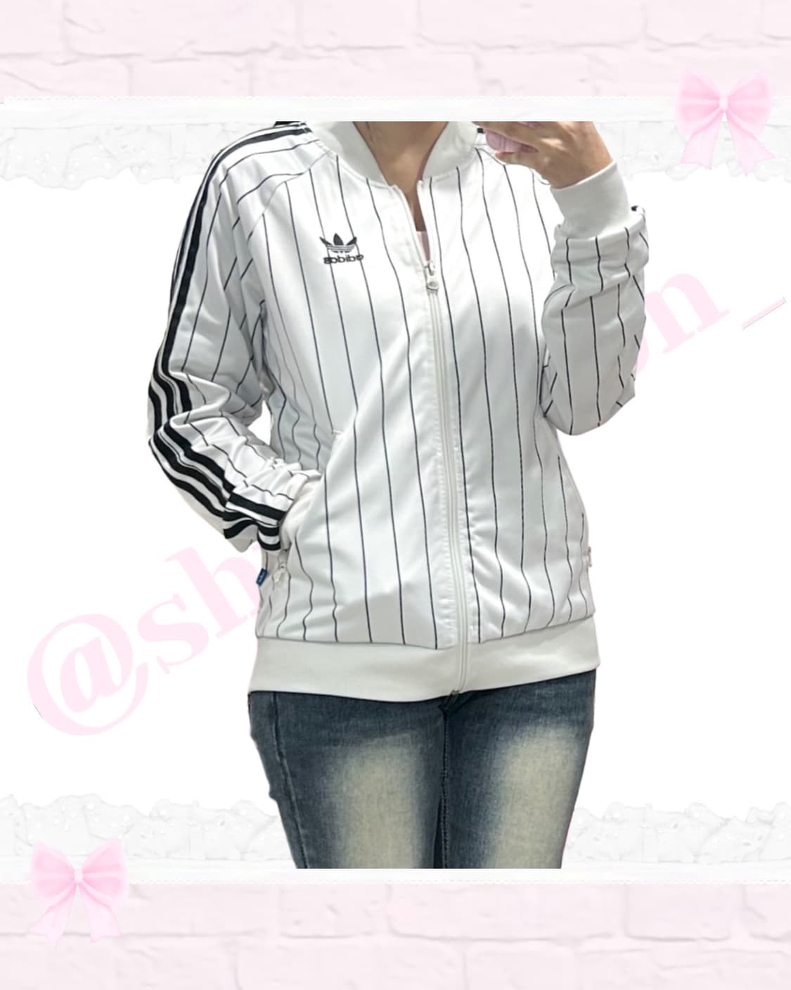 아디다스 흰검 화이트블랙 스트라이프 져지 상품이미지2