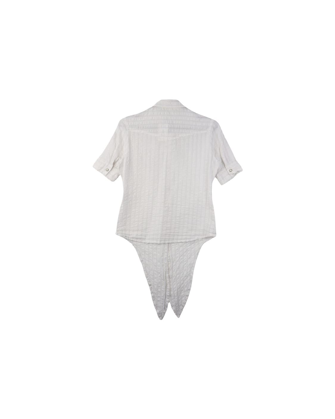 Jpn White Stripe Blouses 상품이미지4