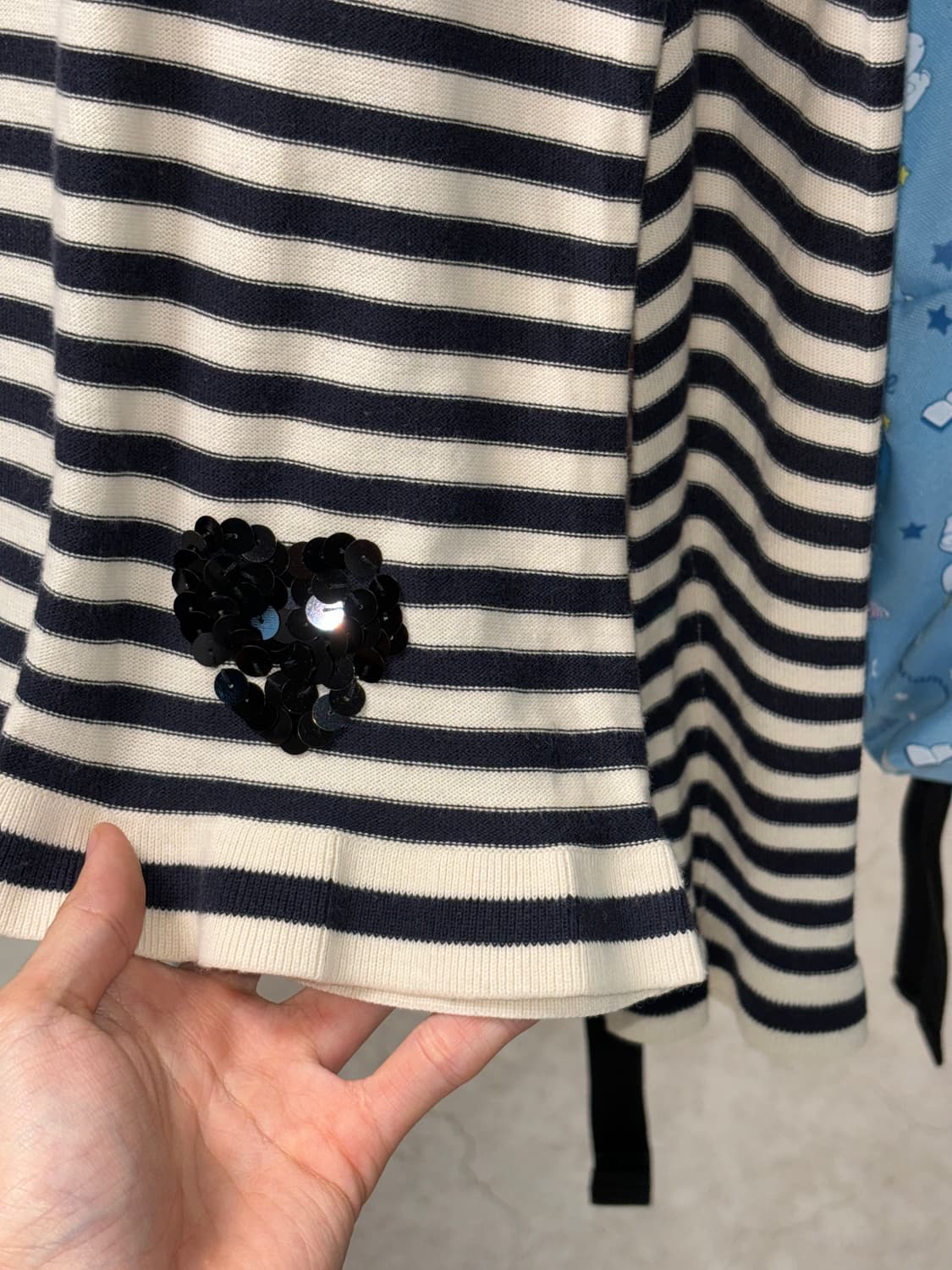 소니아 리키엘 스트라이프 스퀘어넥 니트 상품이미지3