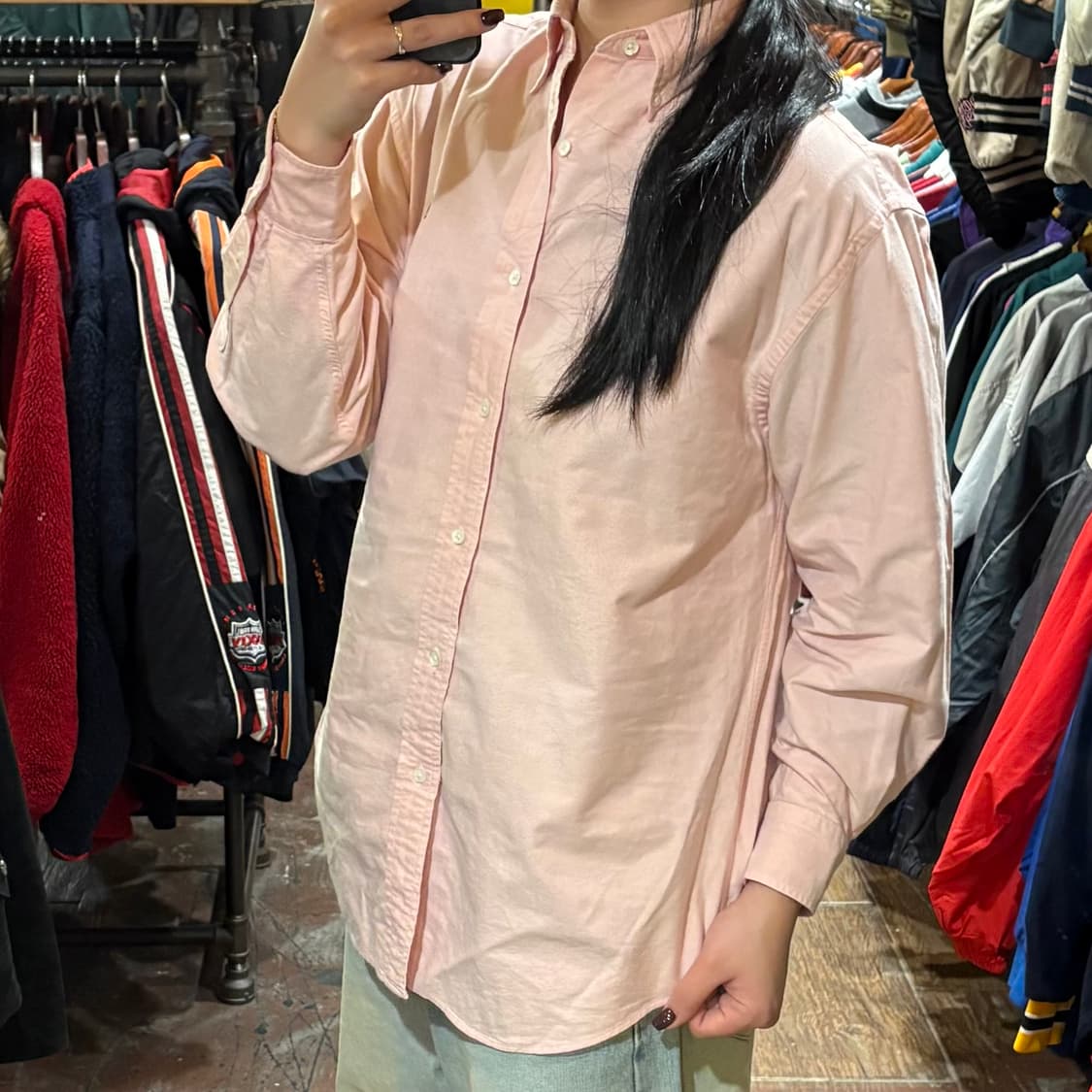 [HI] Polo 폴로 긴팔셔츠 핑크 상품이미지3