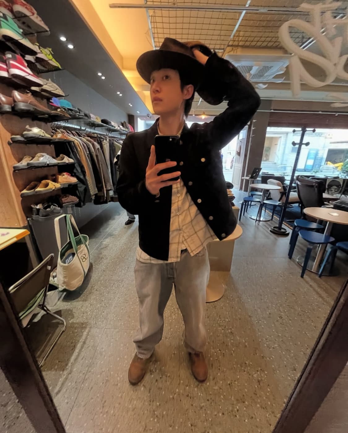 바버샵 Goodfolks 고트 스웨이드 트러커 재킷 블랙 50 상품이미지1