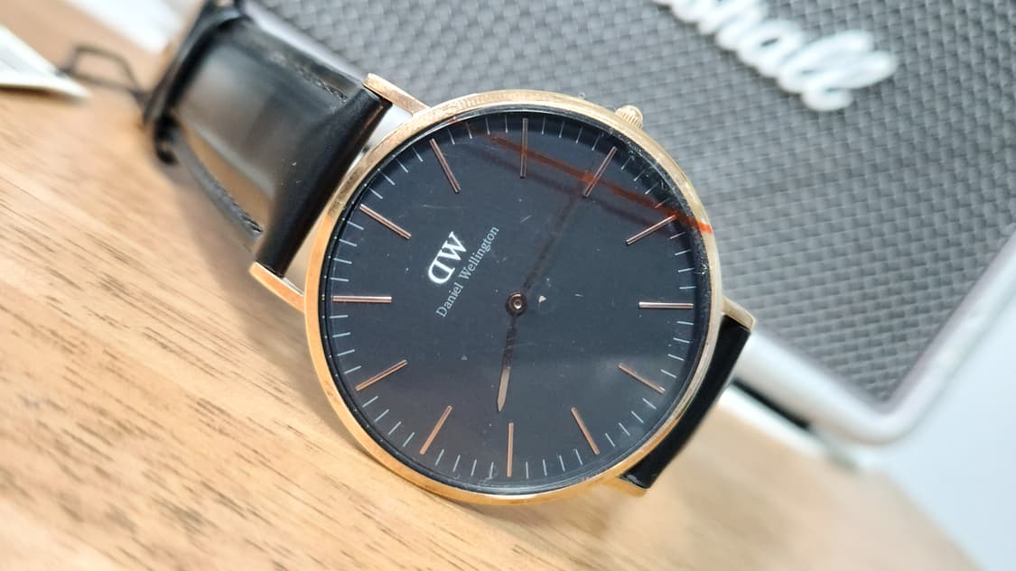 # 다니엘웰링턴 클래식 쉐필드 블랙 로즈골드 남성 명품시계 급처 상품이미지3