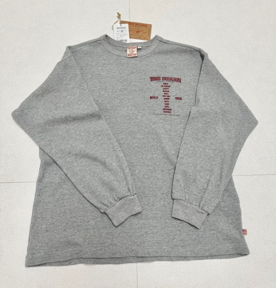 [정품] 트루릴리젼 긴팔 와플 “그레이” 100 상품이미지3