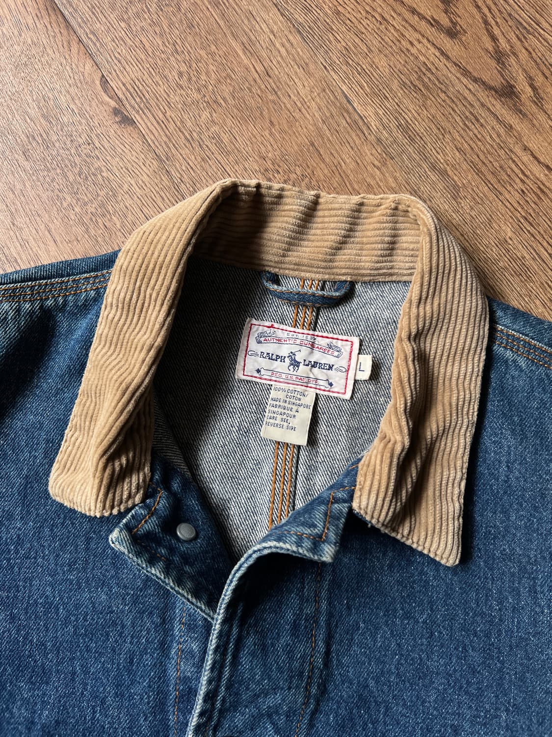 [L]폴로 랄프로렌 덩가리 코듀로이 카라 데님 자켓 상품이미지2
