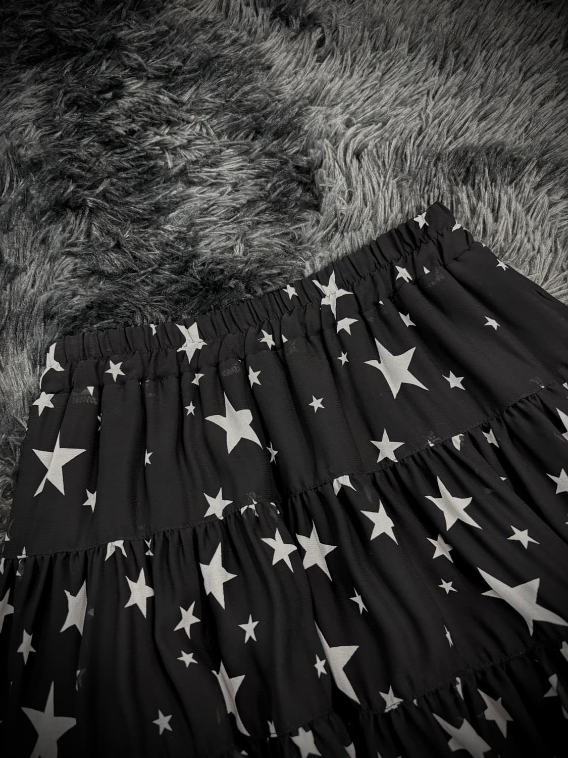 갸루 스타 패턴 캉캉 숏스커트 상품이미지4