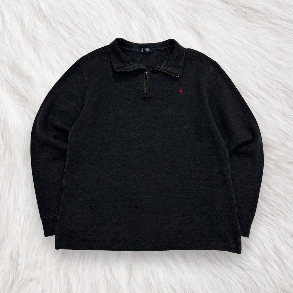 폴로 차콜 코튼 반집업 상품이미지4