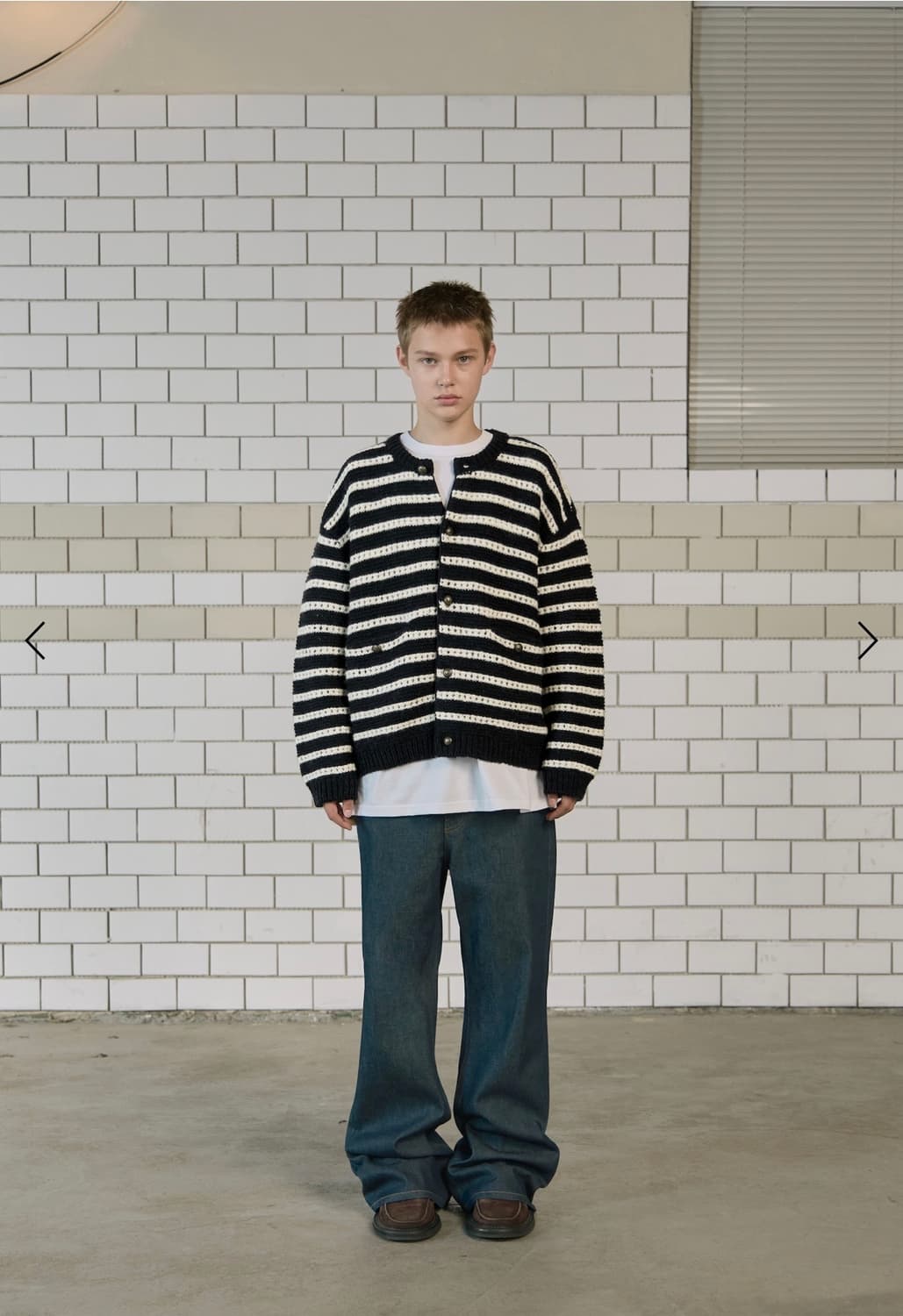 stu 스트라이프 가디건m 상품이미지2