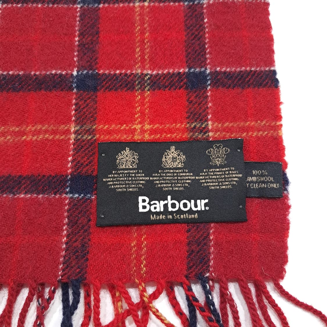 MX358 바버 로얄스튜어트 타탄체크 램스울 목도리 머플러 상품이미지5