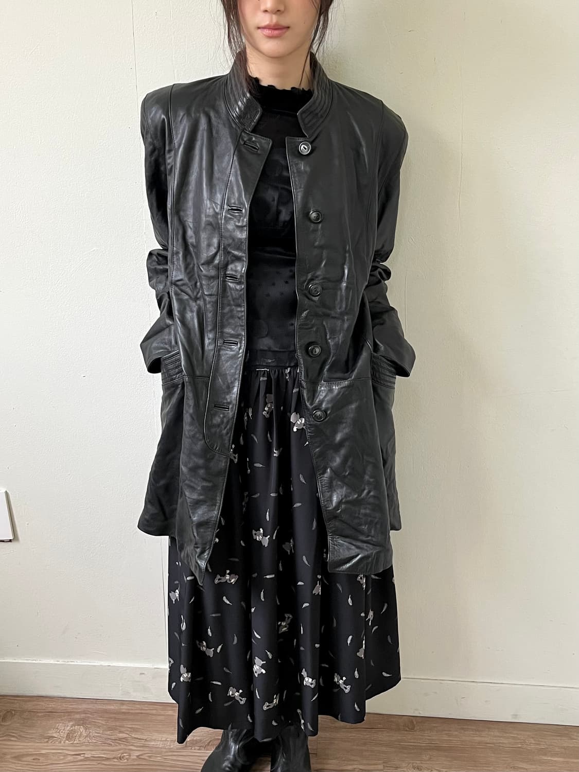 astoria 차이나 넥 레더 자켓 상품이미지3