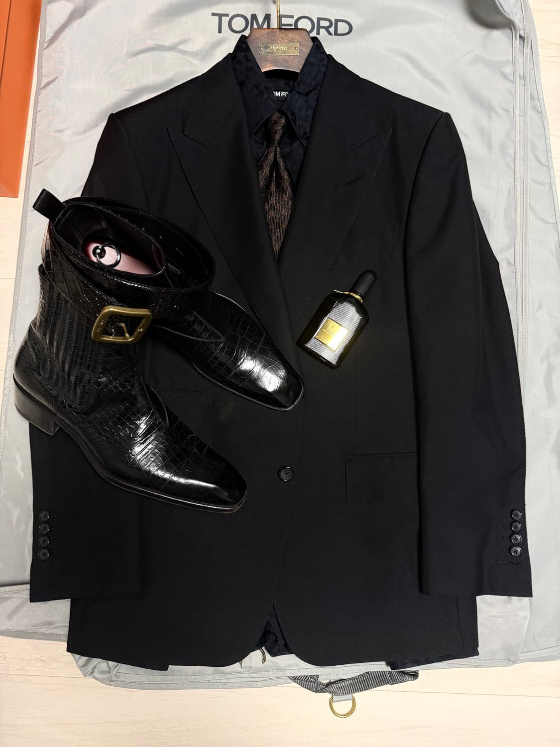 (명작,강추👍)톰포드 블랙 모헤어 윈저 수트 52 상품이미지7