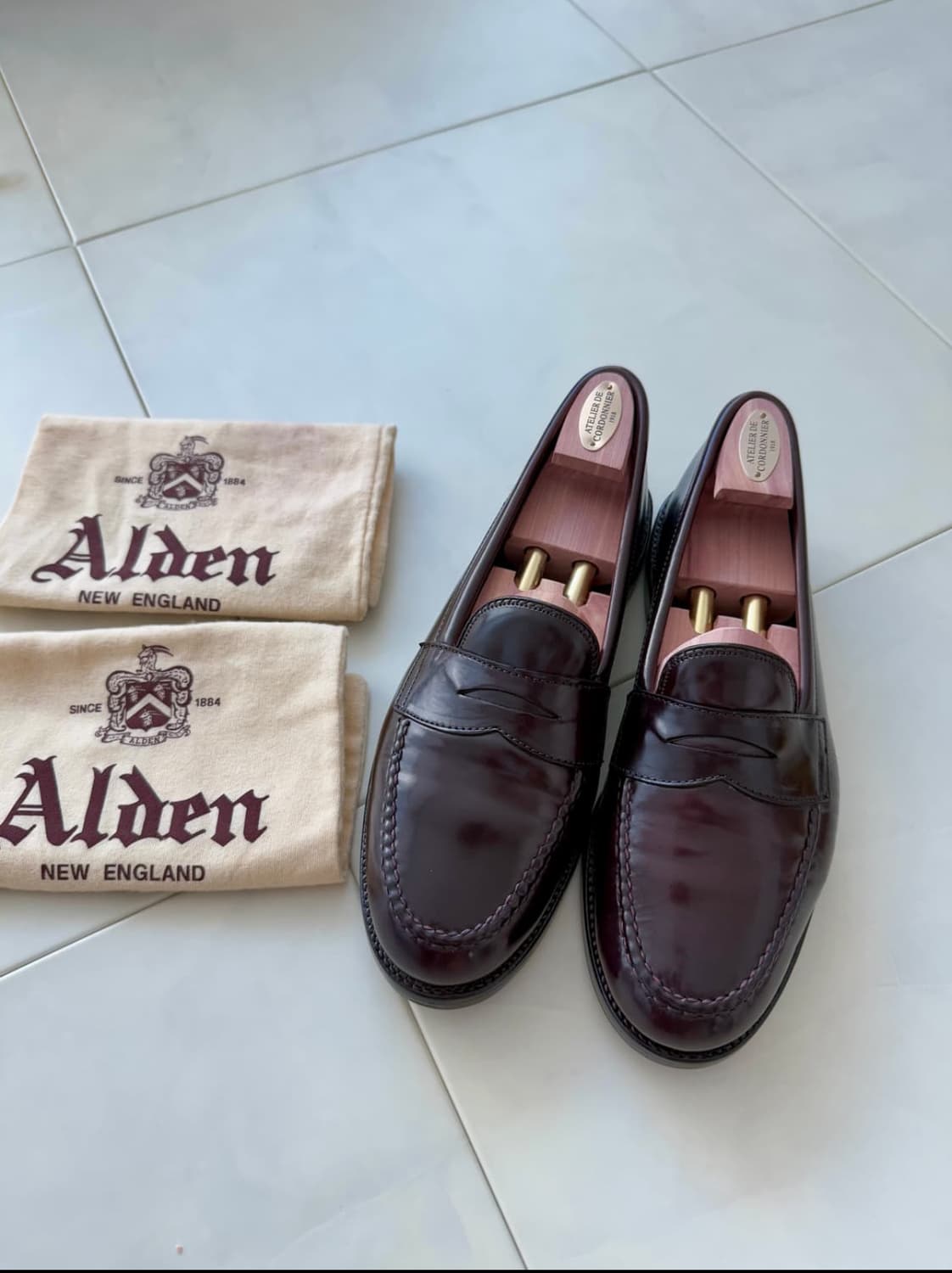 알든 986 버건디 코도반 페니로퍼 8.5e(270) 상품이미지2