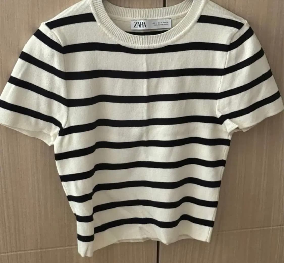 Zara 베이직 니트 크롭 탑 M 상품이미지2