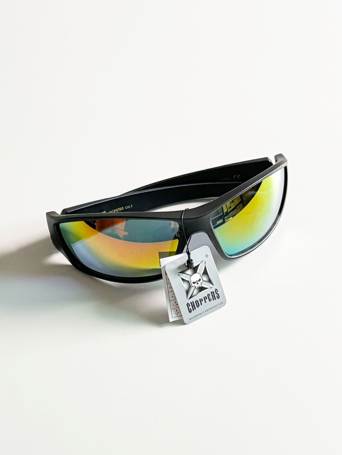 CHOPPERS 맷블랙 랩어라운드 스포티 바이커 빈티지 선글라스 상품이미지3