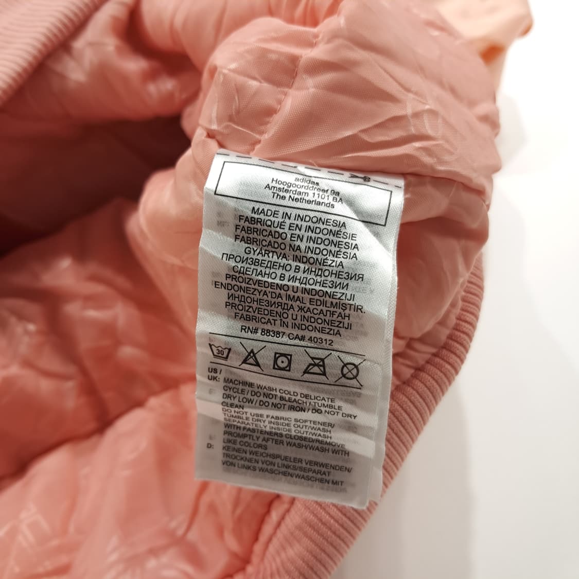 CN892W M 아디다스 오리지널 살몬 핑크 봄버 패딩 상품이미지7