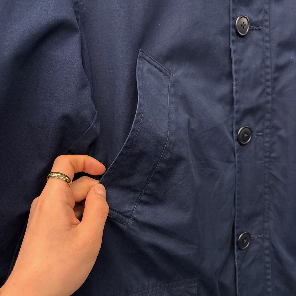 90s 폴로 랄프로렌 코튼워시드 미니멀 데크자켓 플리스 안감 N970 상품이미지5