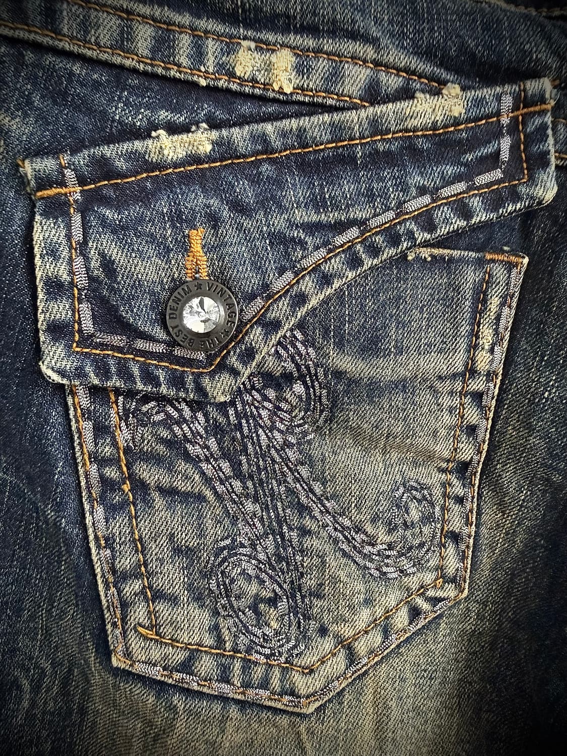 00s embroidery stitch bootscut jeans 상품이미지3