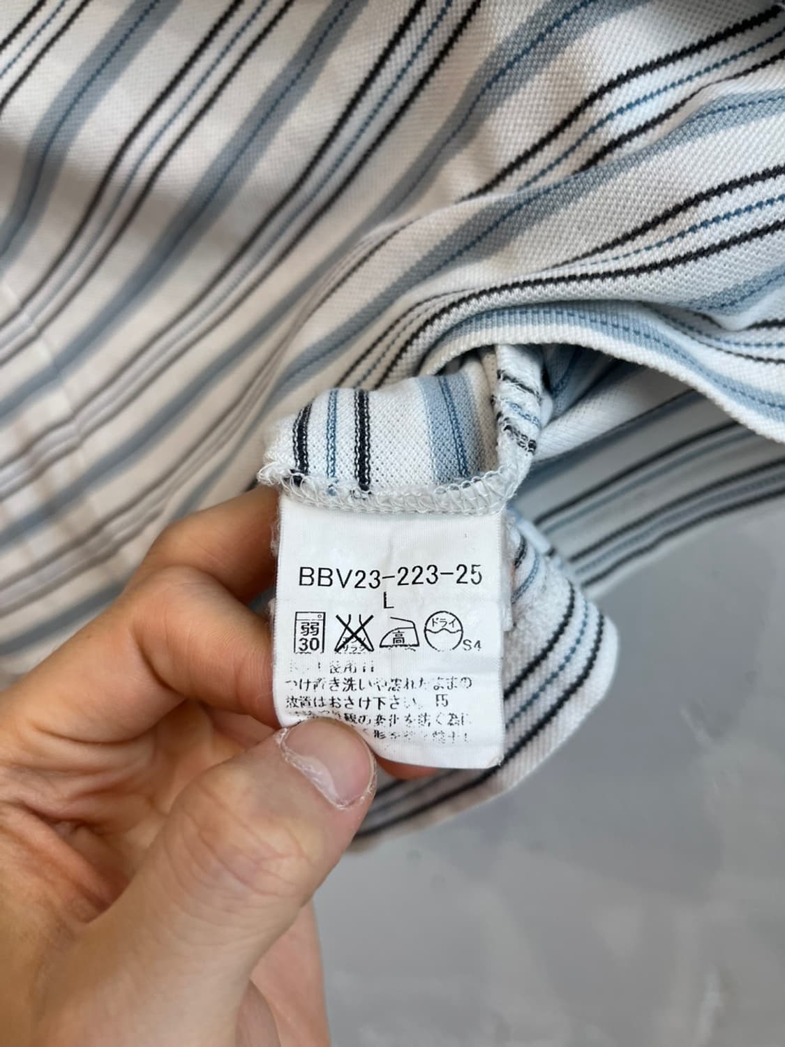 버버리 스트라이프 PK티셔츠 카라티 Made in JAPAN 상품이미지5