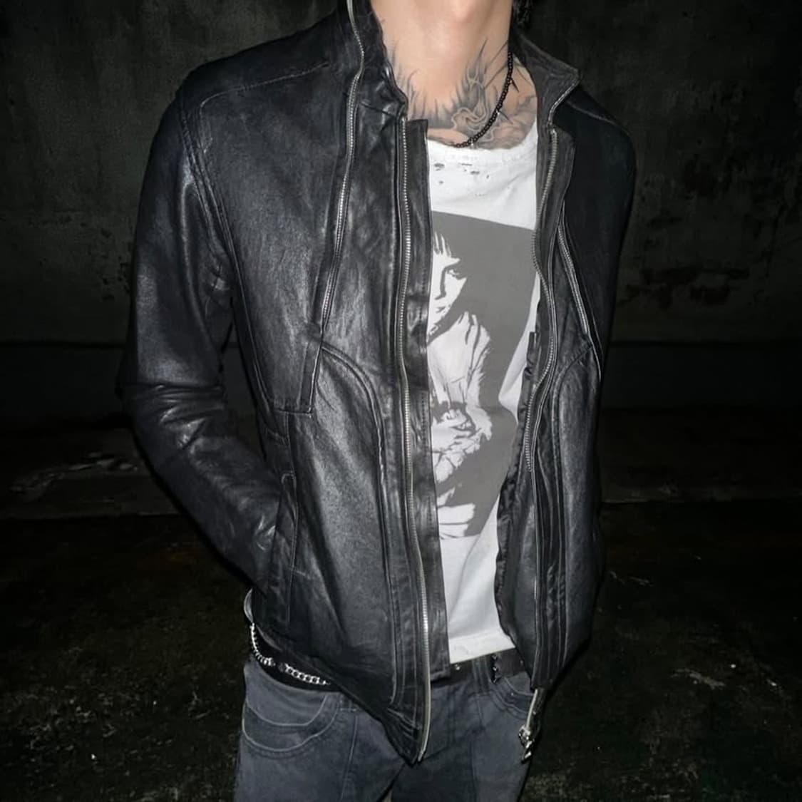 double zip italy lamb skin jacket 상품이미지6