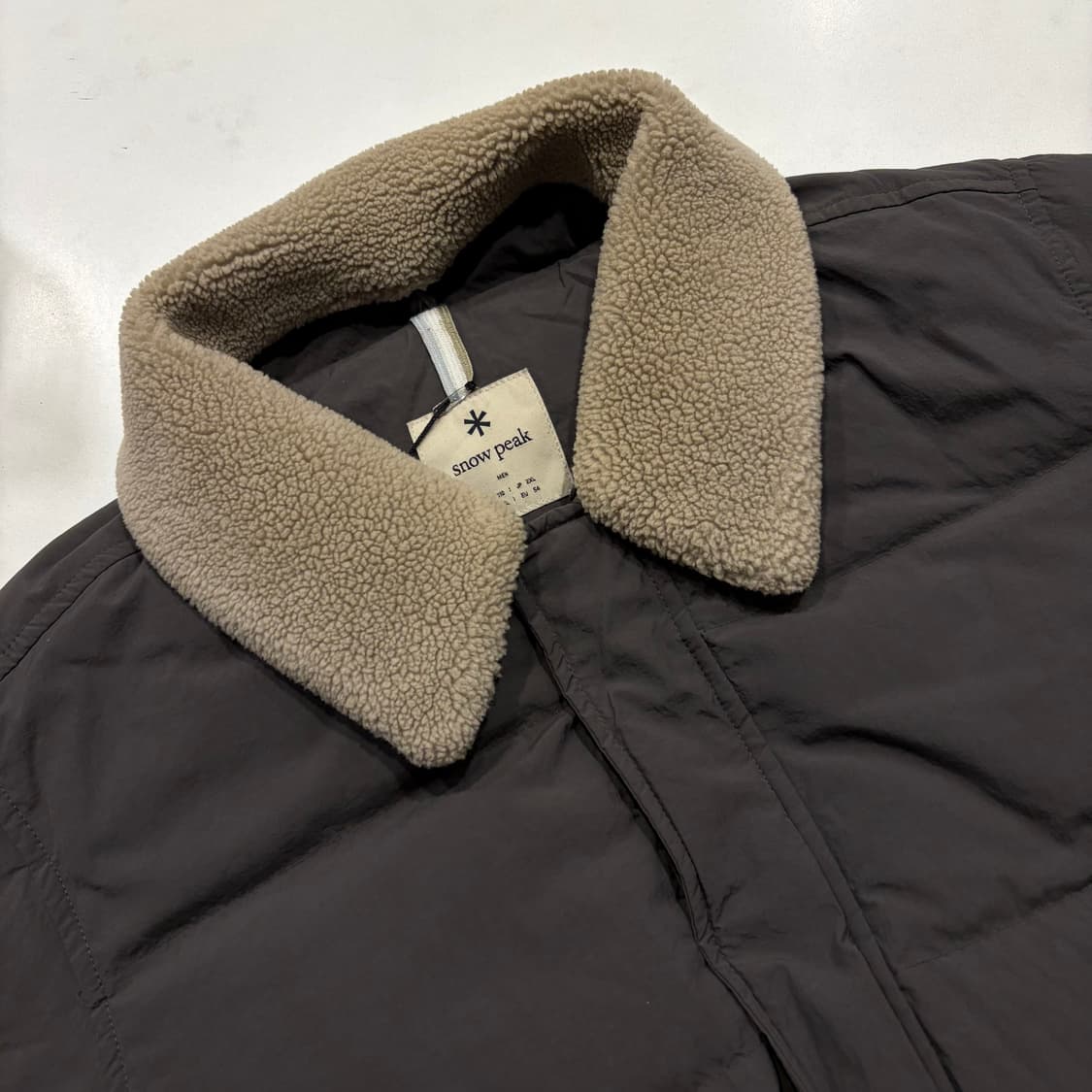 [110] 스노우피크 부클넥 브라운 챠콜 숏 패딩 점퍼 C790 상품이미지3