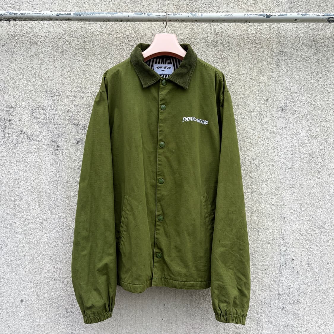 퍼킹어썸 코튼 립스탑 코치 자켓(L) 상품이미지2