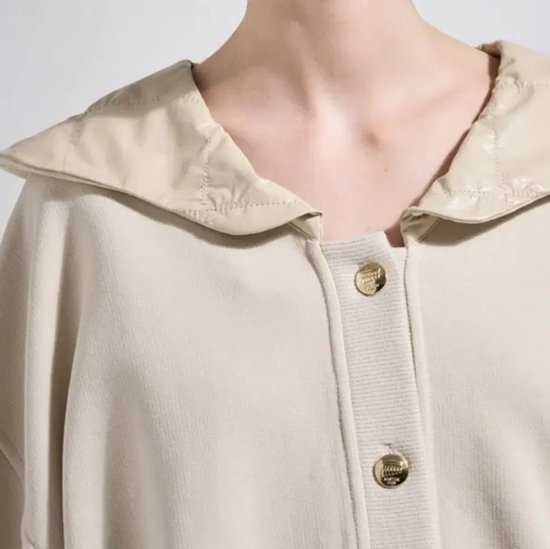 한섬 시스템 여성 레더 세일러 칼라 점퍼 자켓 (55) 상품이미지9