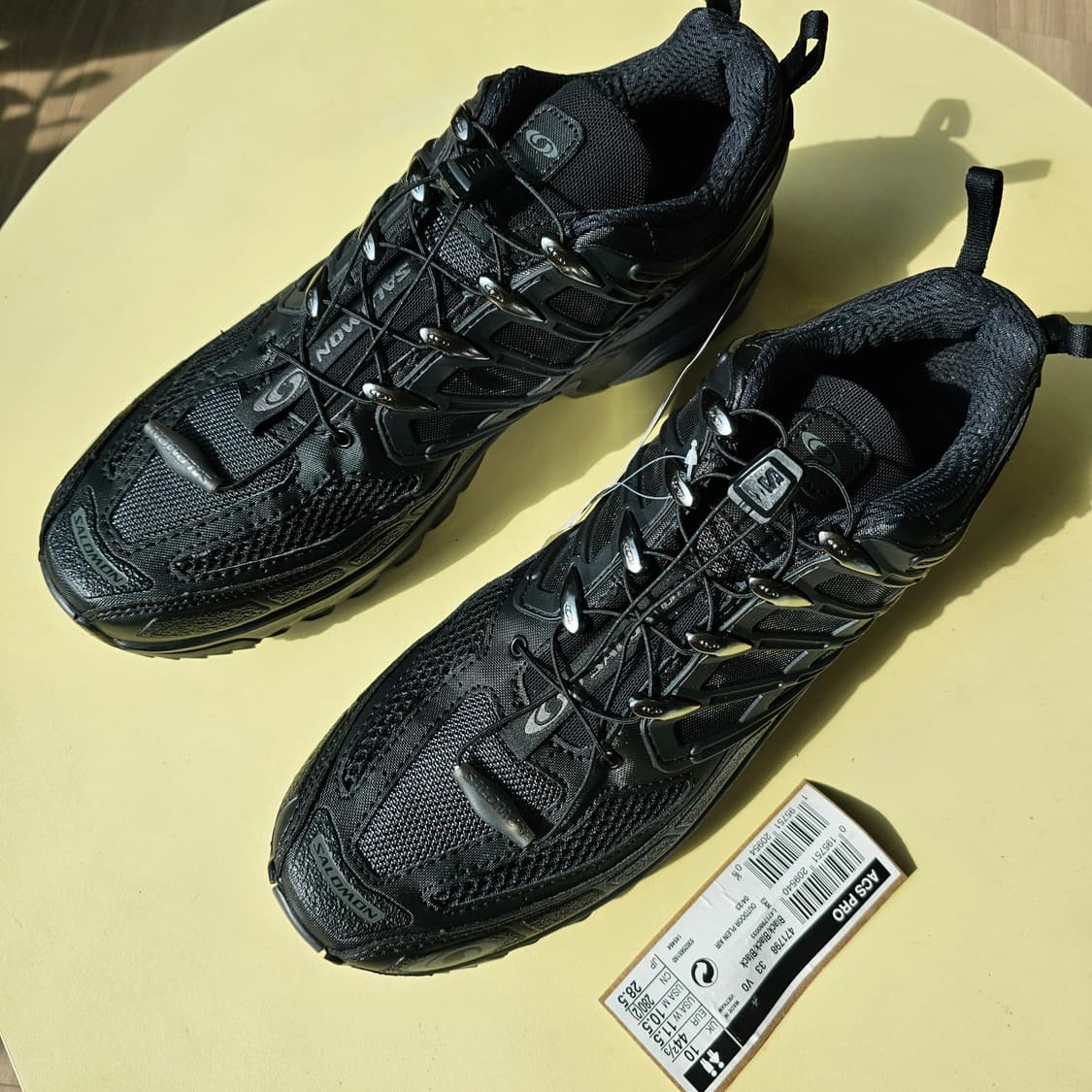 285 새제품) 살로몬 ACS 프로 블랙 트레일화 등산화 남자 신발 상품이미지3