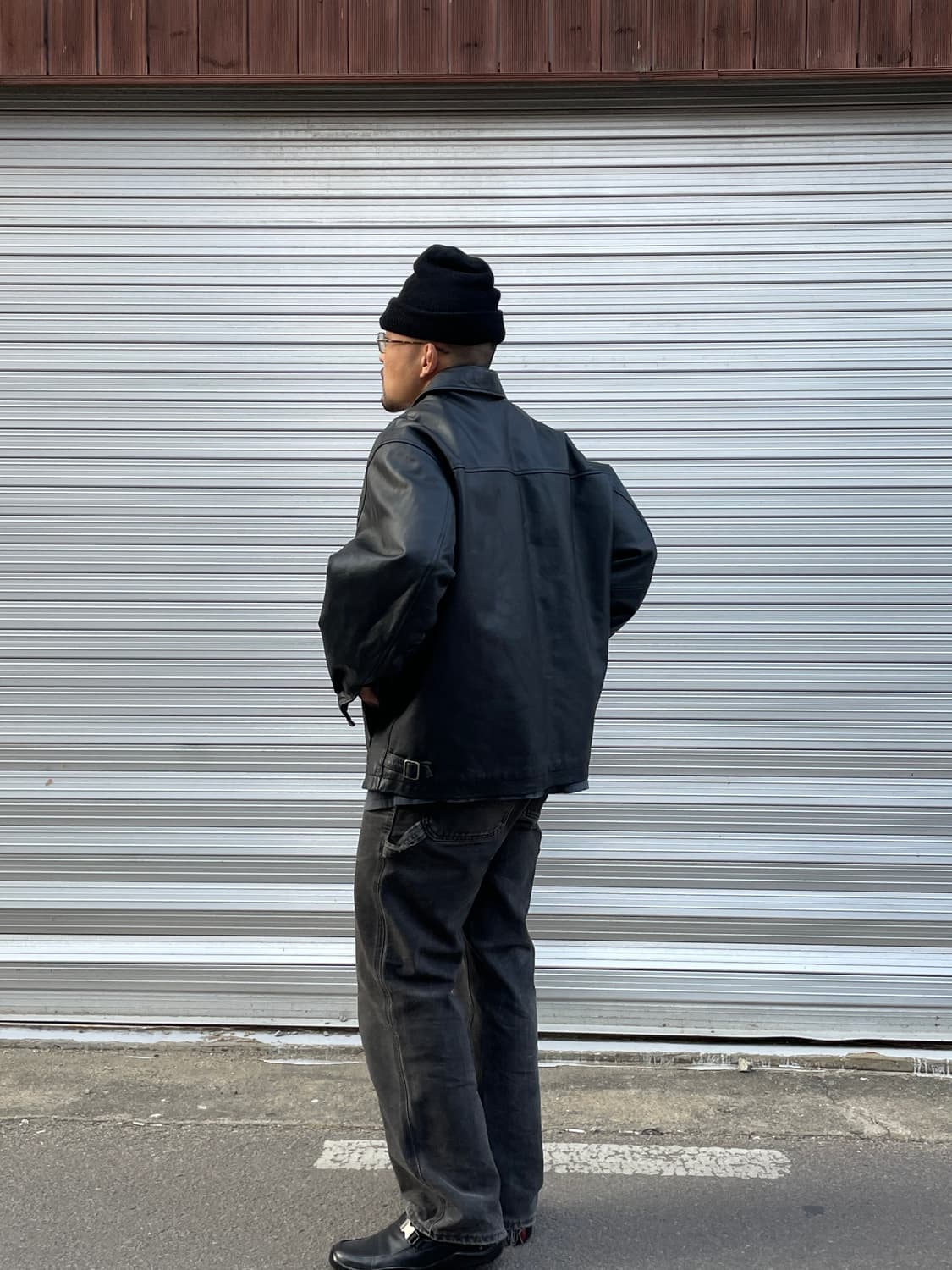 90s Old GAP Leather Jacket 상품이미지2