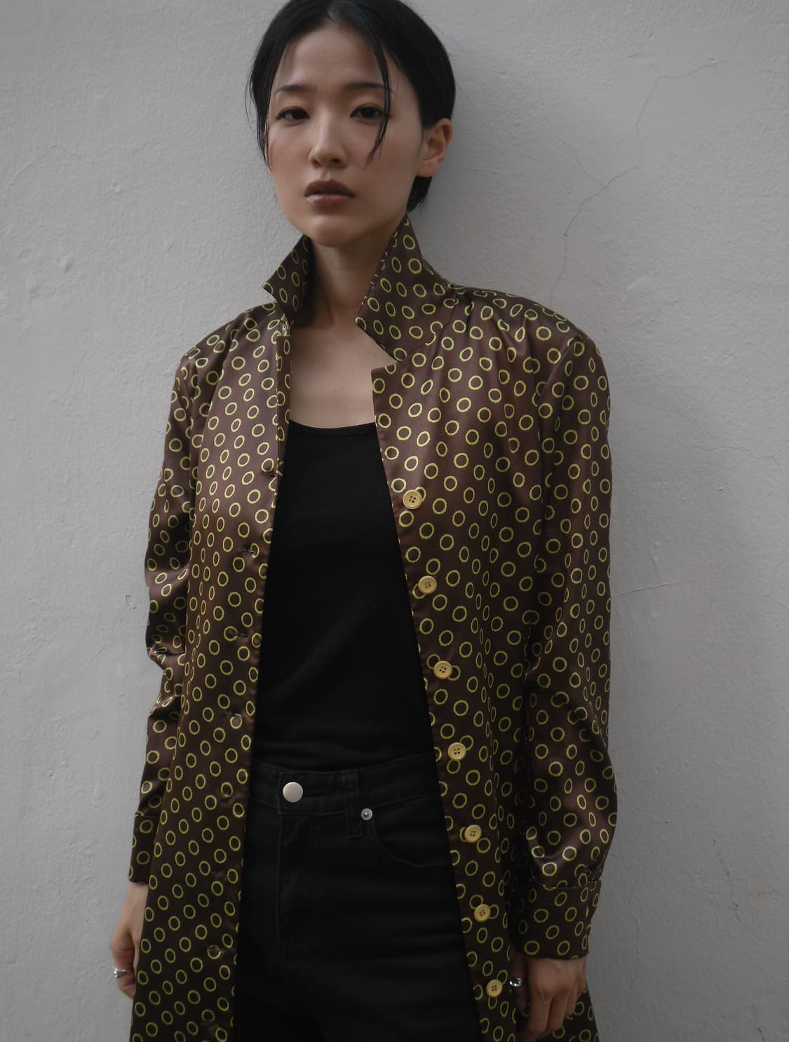 Dot pattern trench coat 상품이미지2