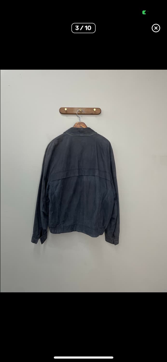빈티지 네이비 블루종 스웨이드 자켓 A3200 상품이미지3