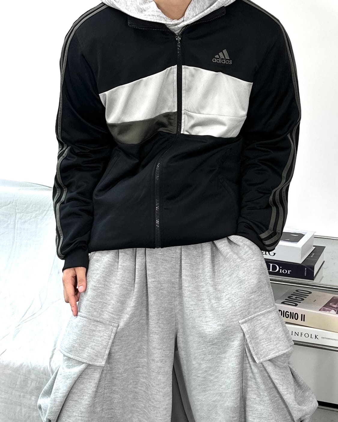 아디다스 00s 브라운 카키 트랙탑 져지 L 상품이미지2