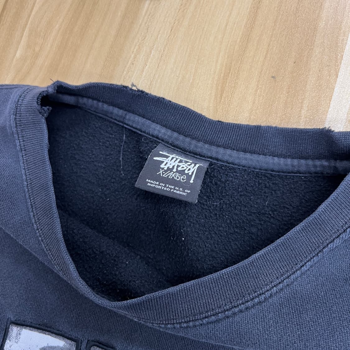 stussy 스투시 블랙 크루넥 맨투맨 XL 상품이미지7